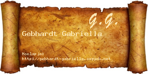 Gebhardt Gabriella névjegykártya